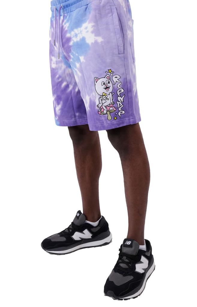 Friday Jr Sweatshorts - Purple/Lilac Spiral Dye商品第2张图片规格展示