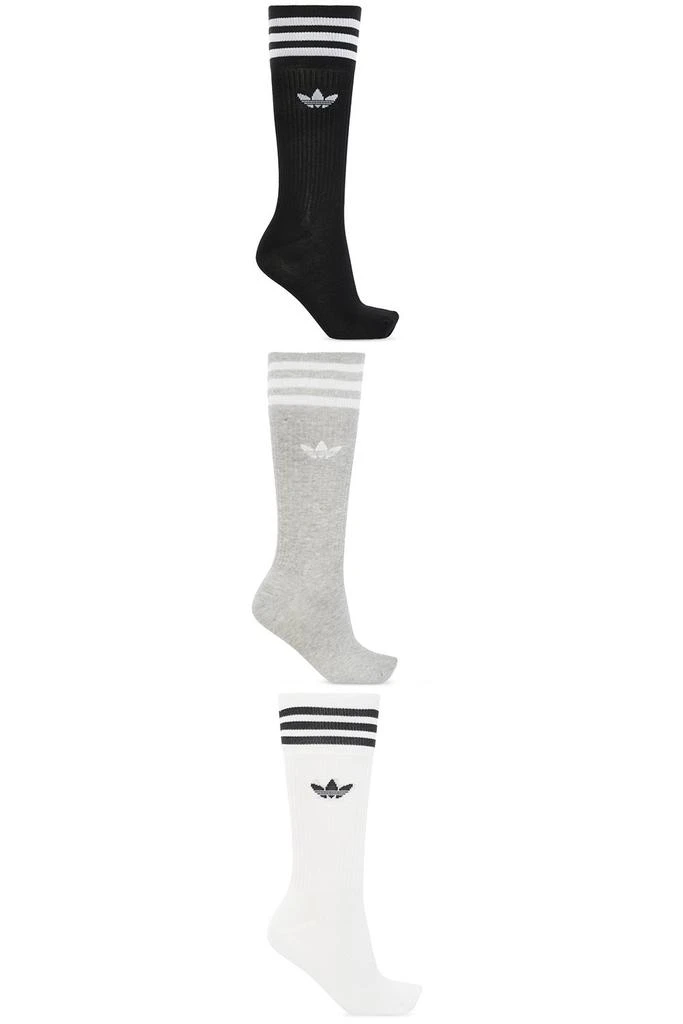 商品Adidas|Adidas Originals Solid Crew 3-Pack Socks,价格¥57,第1张图片