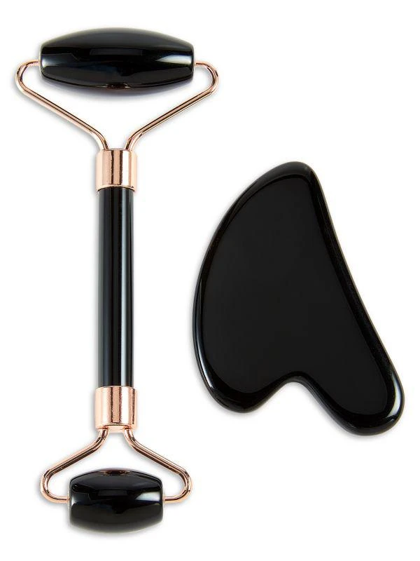 商品Jill & Ally|2-Piece Obsidian Roller & Gua Sha Deluxe Set,价格¥120,第1张图片