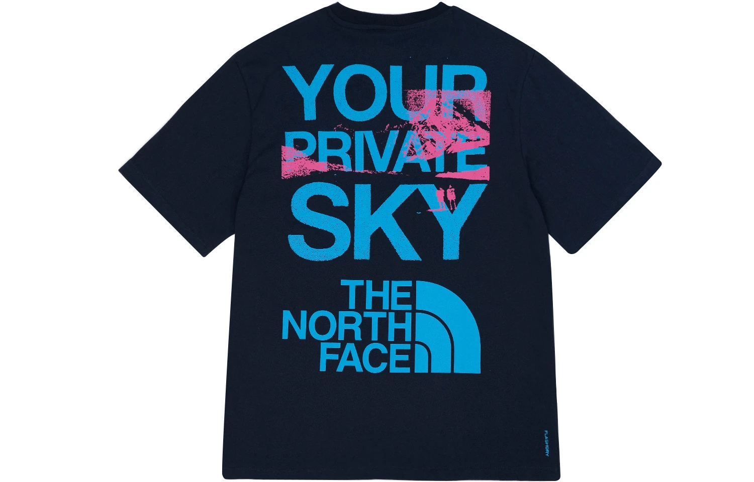 商品[国内直发] The North Face|北面 仓石一树联名款春夏自然之旅系列 SS22 前后印花撞色涂鸦字母美式复古短袖T恤 男女同款 海军蓝,价格¥792,第1张图片