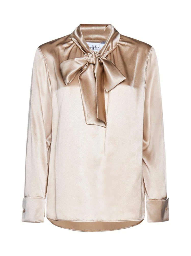 商品Max Mara|Max Mara Scarf Neck Long-Sleeved Blouse,价格¥2033,第1张图片