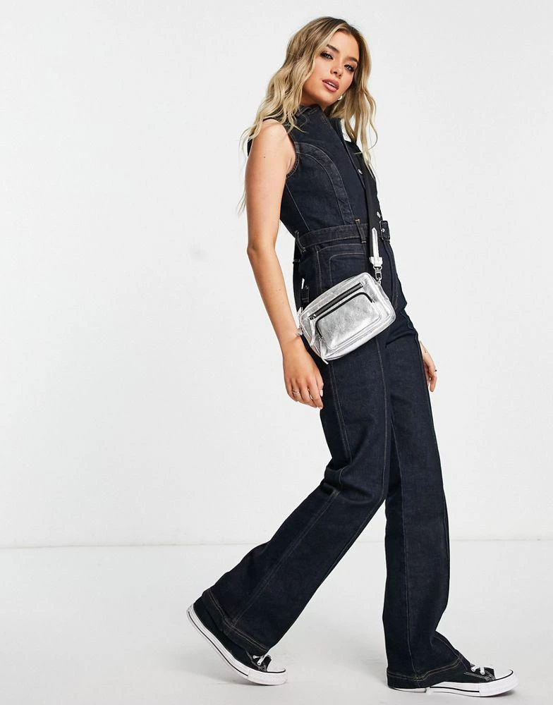 商品Topshop|Topshop 70s jumpsuit in indigo ,价格¥823,第4张图片详细描述