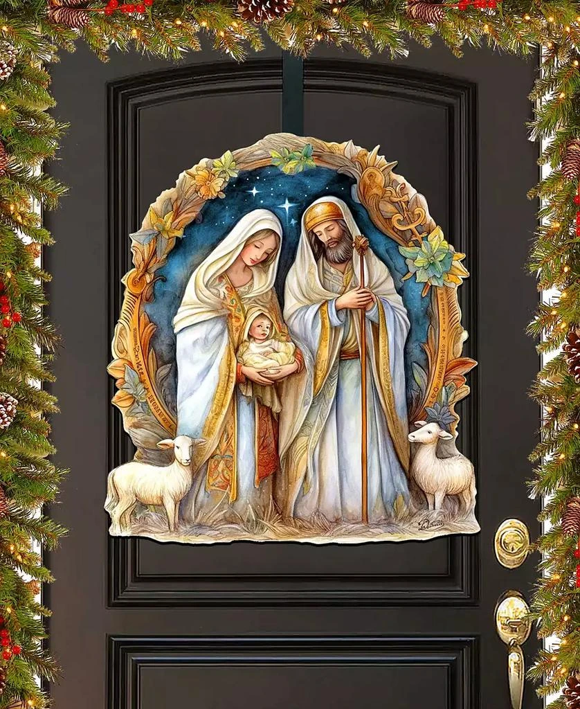 商品Designocracy|Nostalgic Nativity Scene Christmas Wooden Wall Decor Door Decor G. DeBrekht,价格¥989,第1张图片