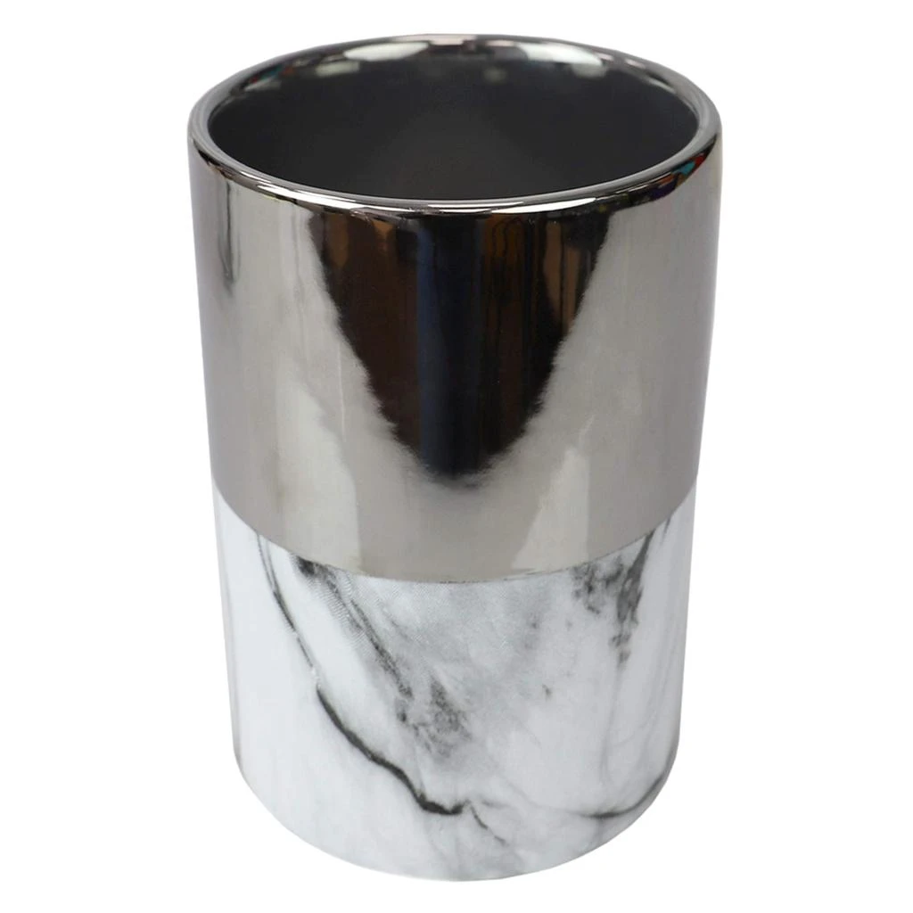 商品Home Basics|Home Basics Athena Marble Utensil Crock, Silver,价格¥147,第4张图片详细描述