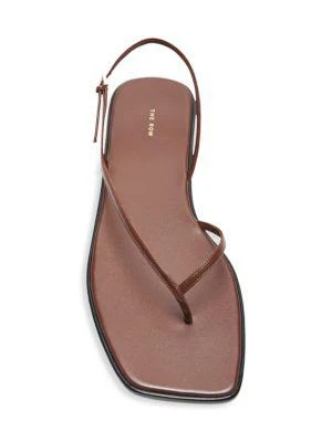 The Row Constance Flat Leather Sandals 4
