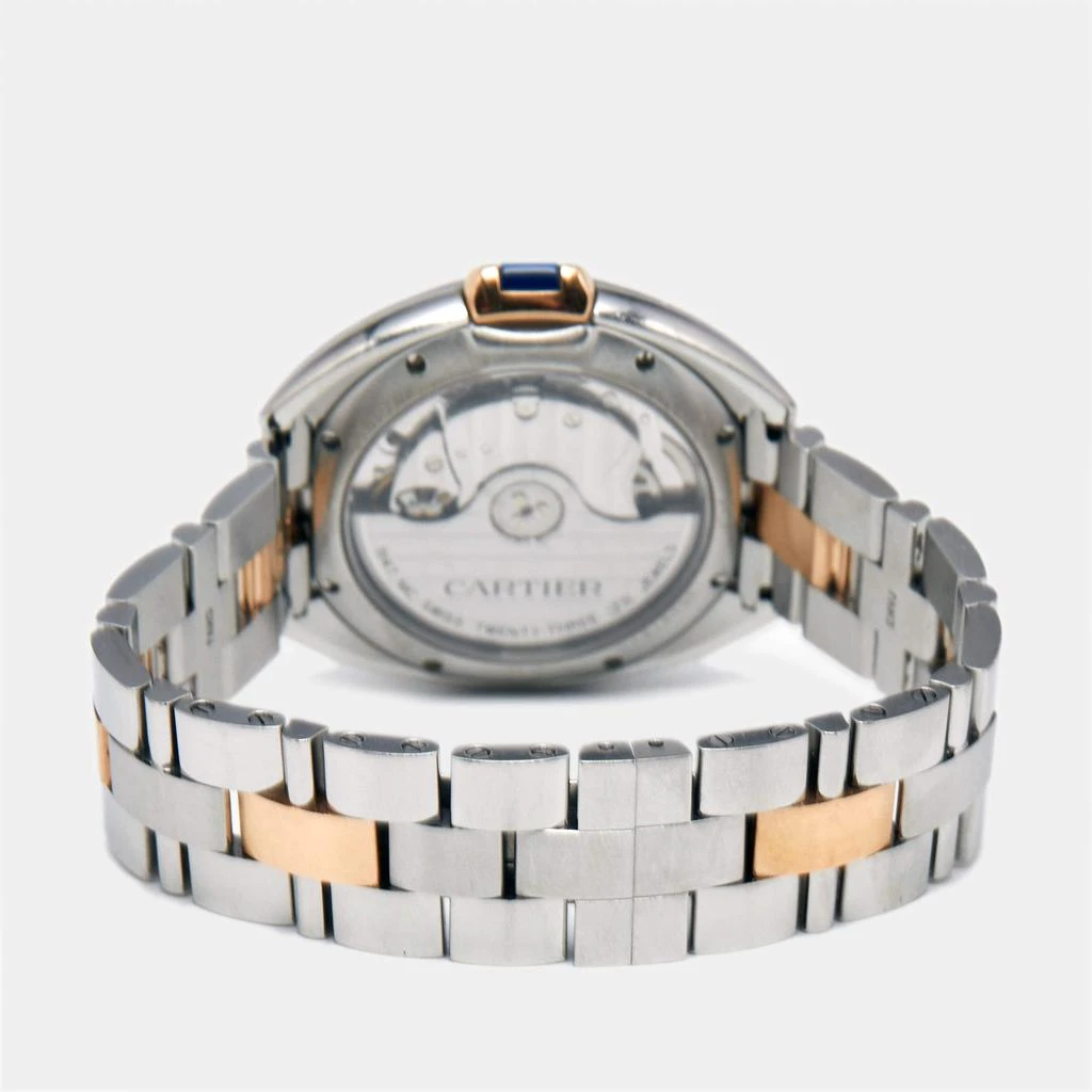 商品[二手商品] Cartier|Cartier Silver 18K Rose Gold Stainless Cle de Cartier W2CL0003 Unisex Wristwatch 35 mm,价格¥32285,第4张图片详细描述