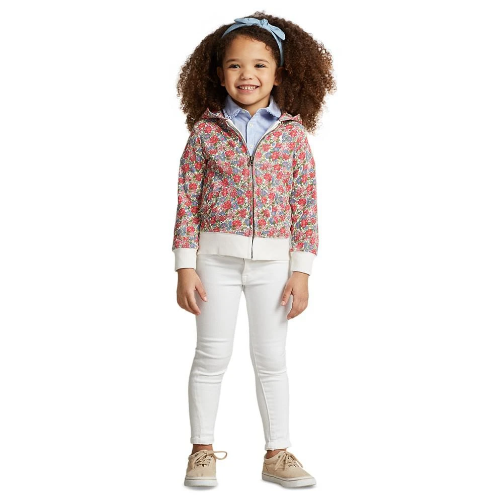 商品Ralph Lauren|Toddler and Little Girls Floral Spa Terry Full-Zip Hoodie,价格¥170,第3张图片详细描述