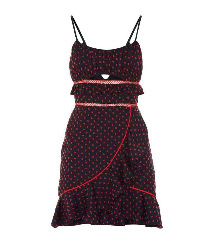商品Self Portrait|Frilled Plumetis Mini Dress,价格¥1024,第1张图片