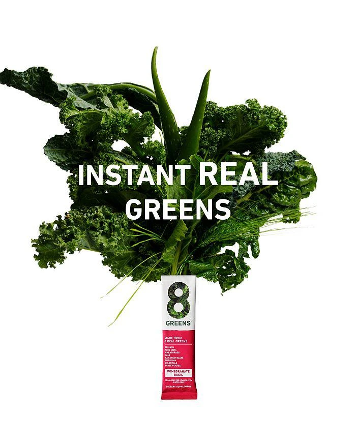 商品8Greens|Powder Stick Supplement - Pomegranate & Basil Flavor, Pack of 15,价格¥210,第4张图片详细描述