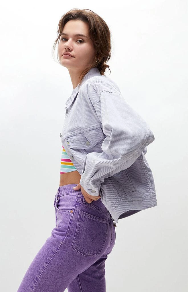 商品Levi's|Purple Corduroy '90s Trucker Jacket,价格¥538,第3张图片详细描述