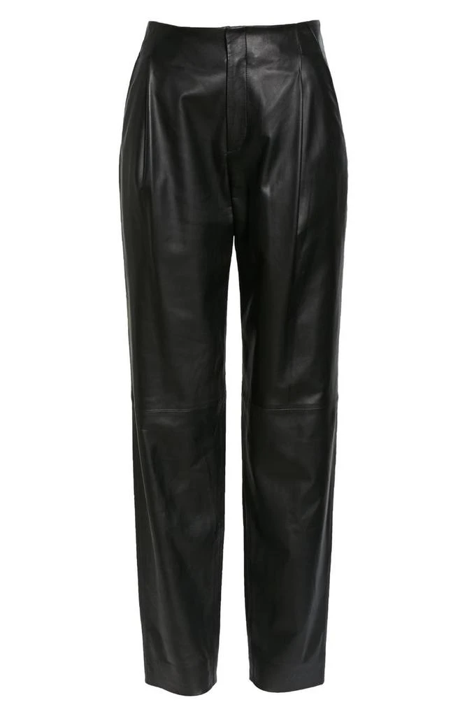 商品Vince|Pleat Front Tapered Leather Trousers,价格¥3011,第5张图片详细描述