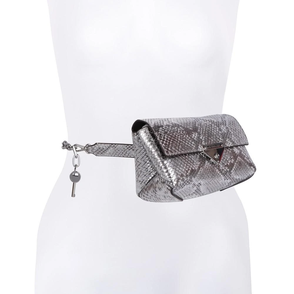 商品Michael Kors|Metallic Faux Snakeskin Leather Belt Bag,价格¥443,第1张图片