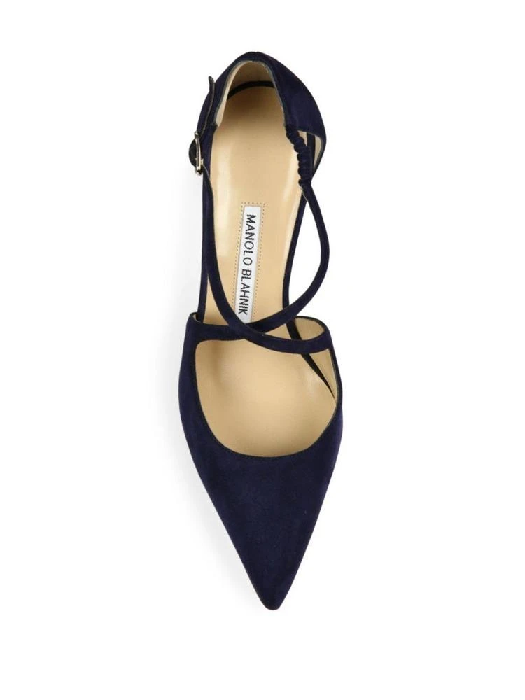 商品Manolo Blahnik|Umice Suede Crisscross Pumps,价格¥2230,第4张图片详细描述