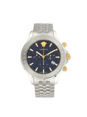 商品Versace|44MM Stainless Steel Chronograph Watch,价格¥3756,第1张图片