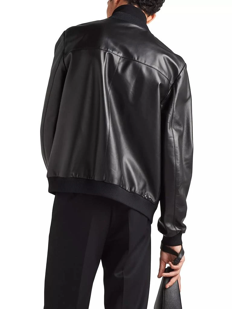 商品Prada|Reversible Nappa Leather and Re-Nylon Bomber Jacket,价格¥42705,第3张图片详细描述