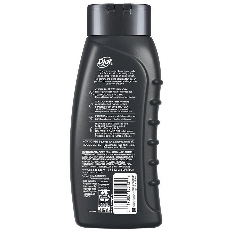 商品Dial|Men 3 in 1 Body Wash Recharge,价格¥53,第2张图片详细描述