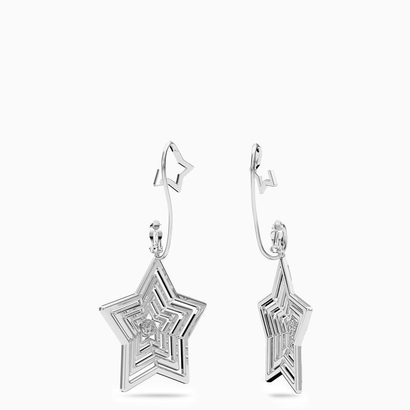 商品Swarovski|Silver Star Clip Earrings,价格¥3556,第6张图片详细描述