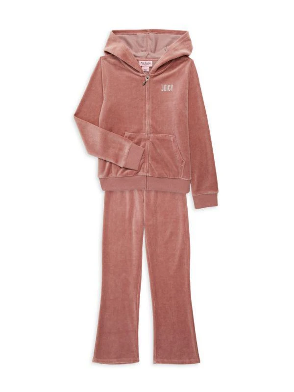 商品Juicy Couture|Girl’s 2-Piece Velour Track Set,价格¥201,第1张图片