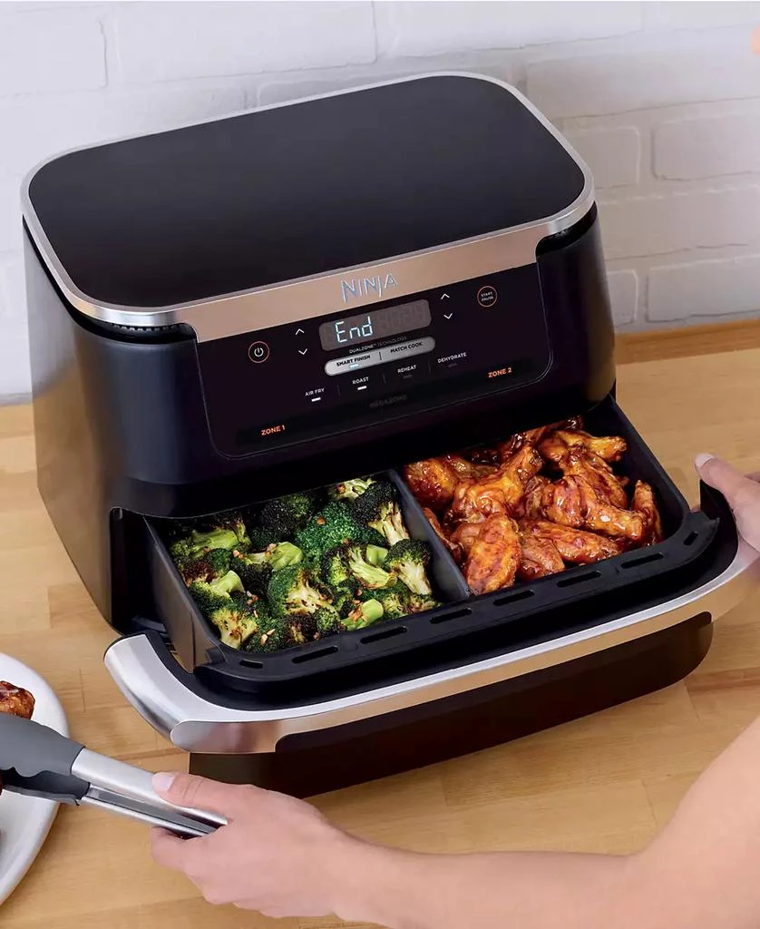 商品Ninja|Foodi DualZone FlexBasket Air Fryer with 7-Quart MegaZone - DZ071,价格¥1127,第4张图片详细描述