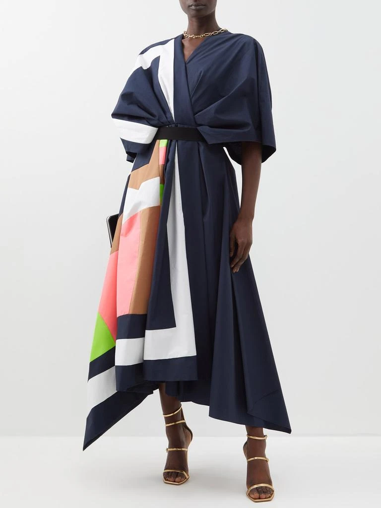 商品ROKSANDA|Fadira asymmetric printed cotton wrap dress,价格¥14977,第2张图片详细描述