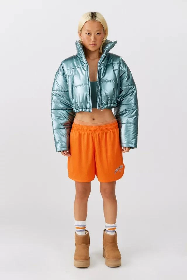 商品Urban Outfitters|UO Taryn Metallic Cropped Puffer Jacket,价格¥153,第4张图片详细描述