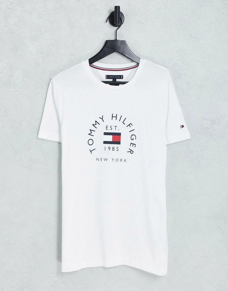 商品Tommy Hilfiger|Tommy Hilfiger flag arch logo cotton t-shirt in white,价格¥398,第1张图片