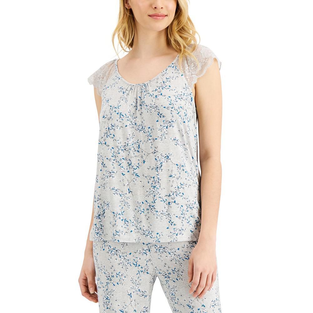 商品Charter Club|Cotton Lace-Trim Pajama Set, Created for Macy's,价格¥162,第5张图片详细描述