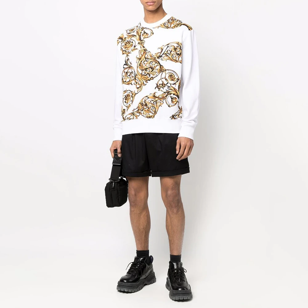 VERSACE JEANS COUTURE 男士白色棉质卫衣 72GAI3R9-FS019-G03 商品