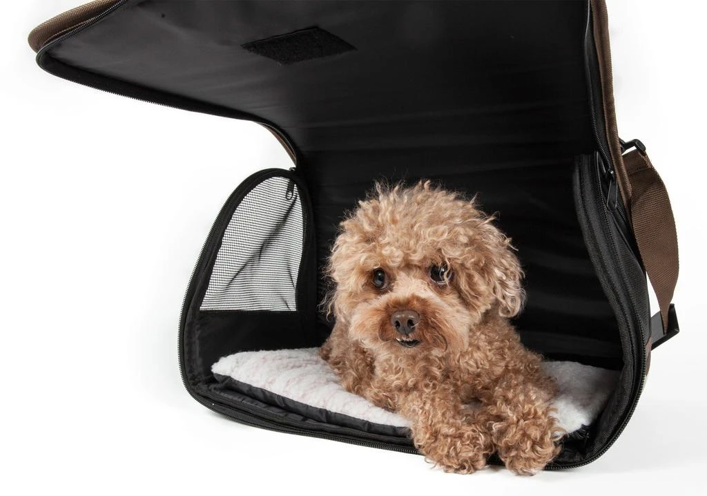 Casual Polka-Dotted Airline Approved Folding Zippered Collapsible Travel Pet Dog Carrier w/ Pouch 商品