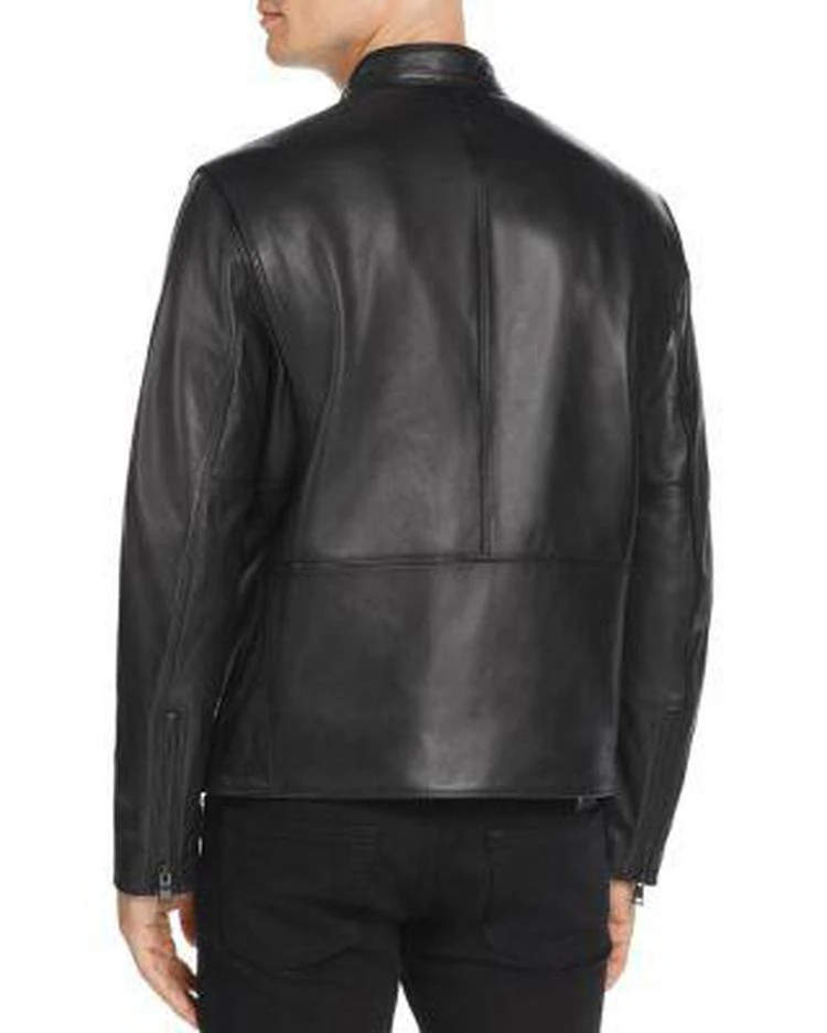 商品Andrew Marc|Gibson Leather Moto Jacket ,价格¥2208,第2张图片详细描述