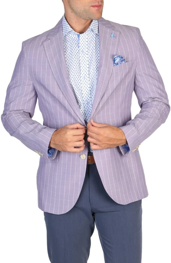 商品TailorByrd|Lilac Mini Windowpane Sport Coat,价格¥804,第2张图片详细描述