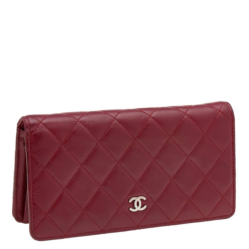 商品[二手商�品] Chanel|Chanel Red Quilted Leather Yen Continental Wallet,价格¥4004,第4张图片详细描述