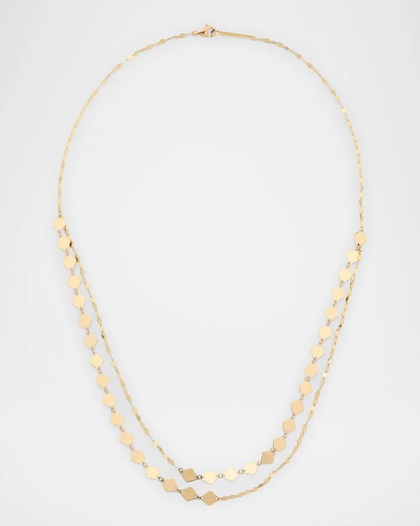 商品LANA|14K Yellow Gold Laser Kite Blake Chain Double-Strand Necklace, 18"L,价格¥7644,第1张图片