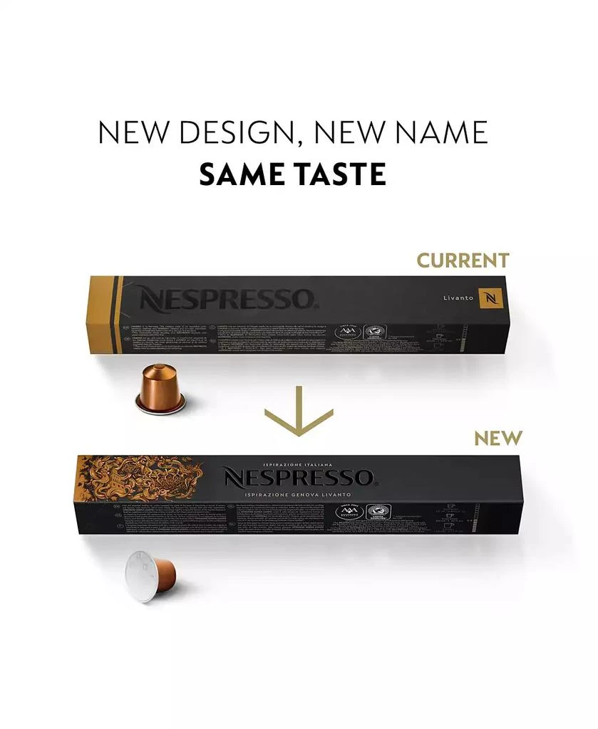 商品Nespresso|Capsules OriginalLine, Ispirazione Genova Livanto, Medium Roast Espresso Coffee, 50-Count Espresso Pods, Brews 1.35-oz.,价格¥317,第2张图片详细描述