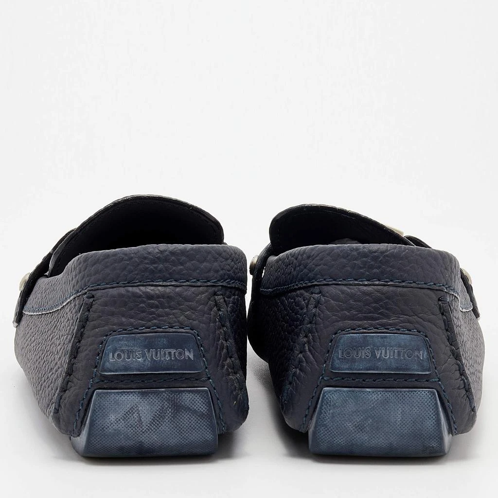 商品[二手商品] Louis Vuitton|Louis Vuitton Navy Blue Leather Montaigne Slip On Loafers Size 41.5,价��格¥3850,第5张图片详细描述