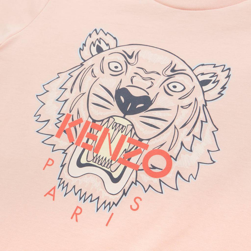 KENZO Girls' Tiger T-Shirt - Pink商品第3张图片规格展示