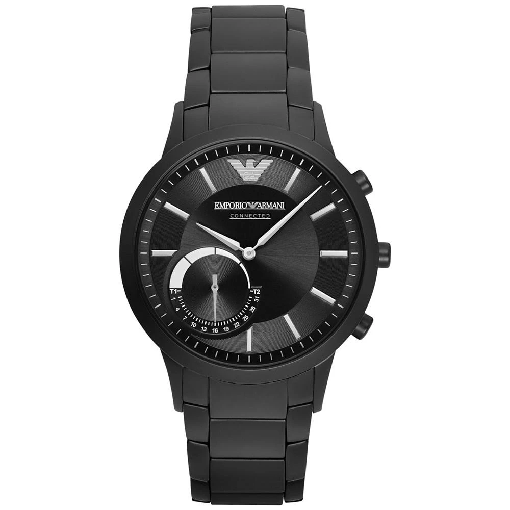 商品Emporio Armani|Men's Black Stainless Steel Bracelet Hybrid Smart Watch 43mm ART3001,价格¥2591,第1张图片