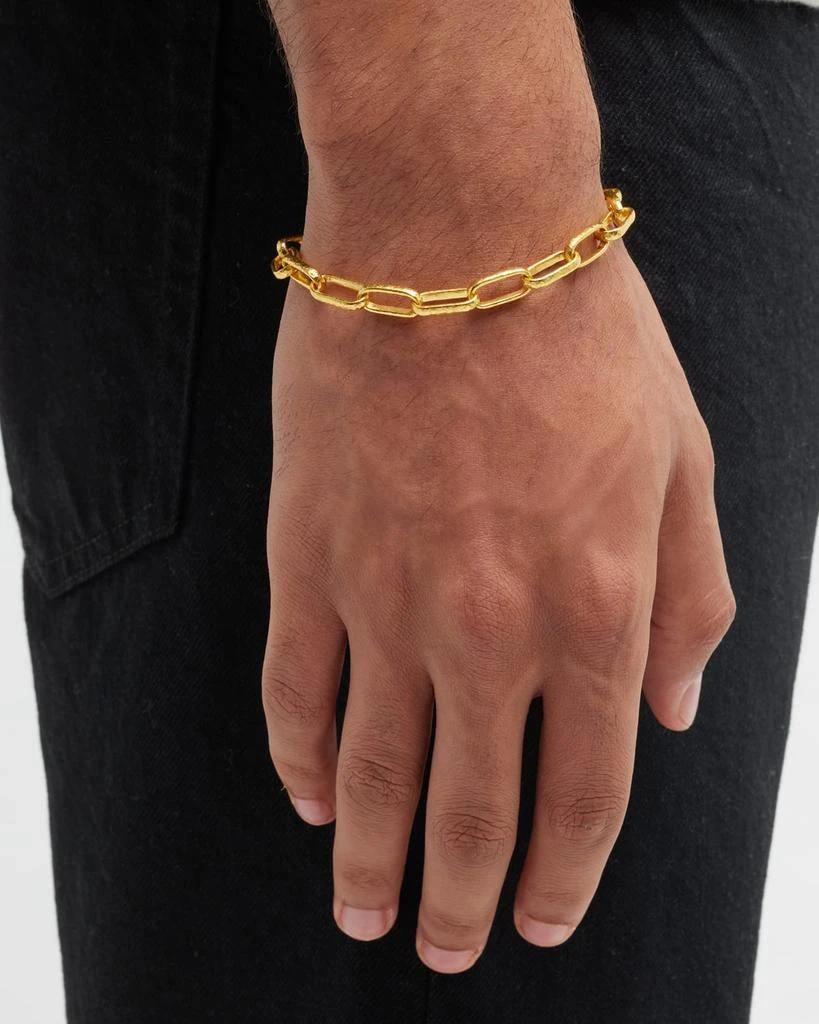 商品Gurhan|Men's Hammered 24K Gold Cable Chain Bracelet,价格¥41193,第2张图片详细描述