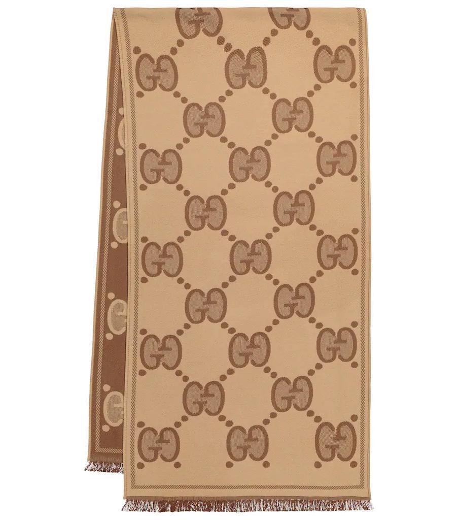 商品Gucci|GG wool jacquard scarf,价格¥2833,第1张图片