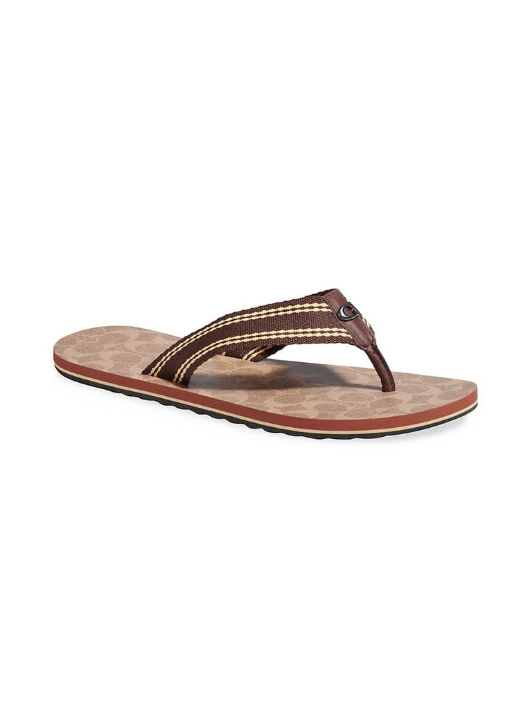商品Coach|Logo Print Flip Flops,价格¥319,第2张图片详细描述