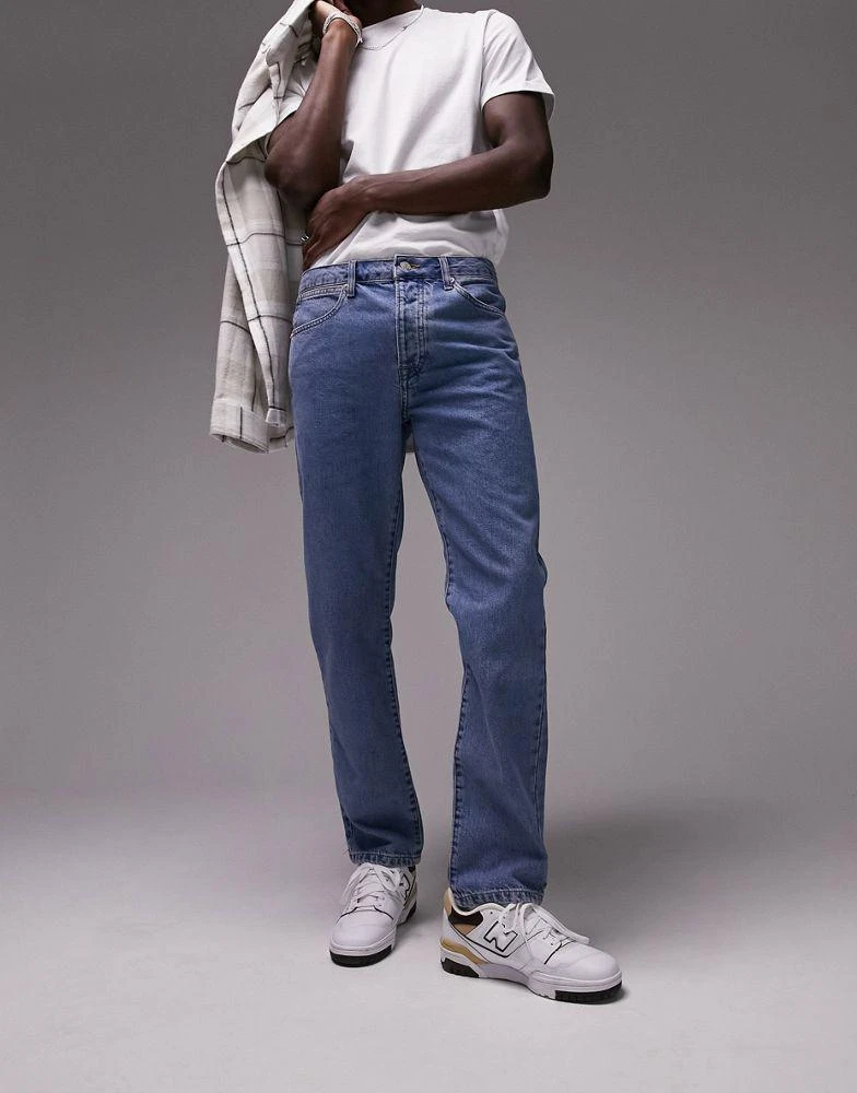 商品Topman|Topman straight jeans in mid wash,价格¥236,第4张图片详细描述