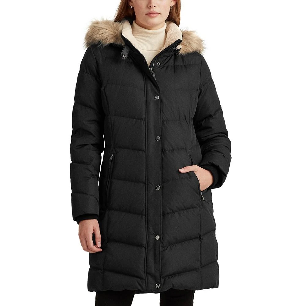 商品Ralph Lauren|Women's Faux-Fur-Trim Hooded Puffer Coat, Regular & Petite,价格¥1337,第1张图片