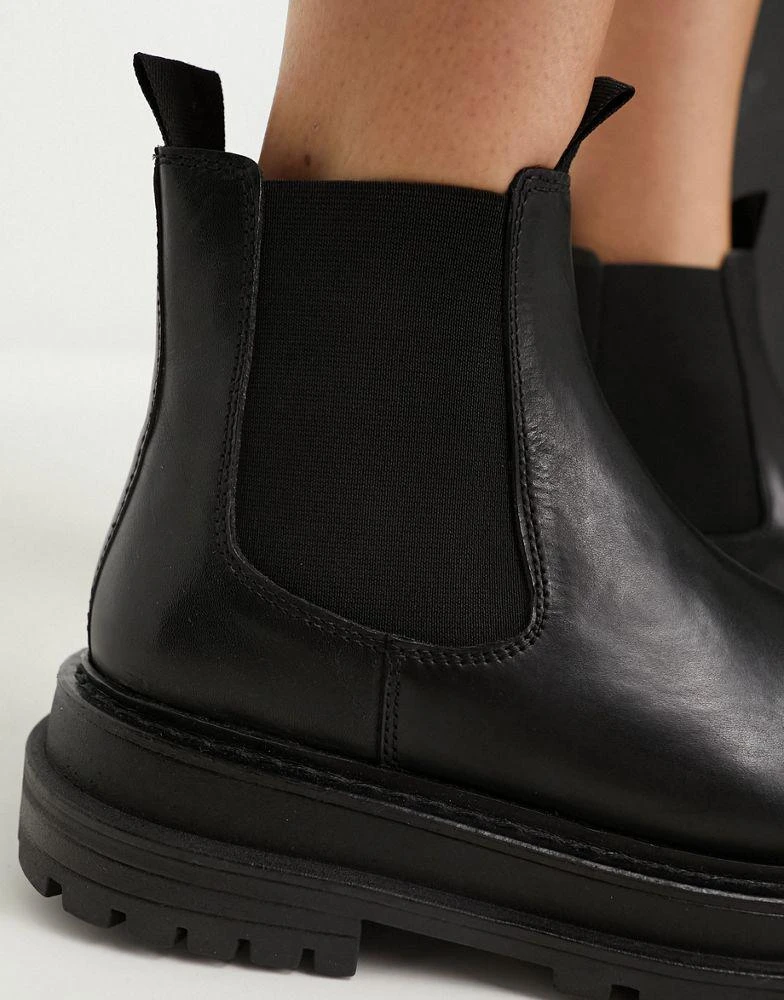 商品ASOS|ASOS DESIGN Appreciate leather chelsea boots in black,价格¥446,第4张图片详细描述