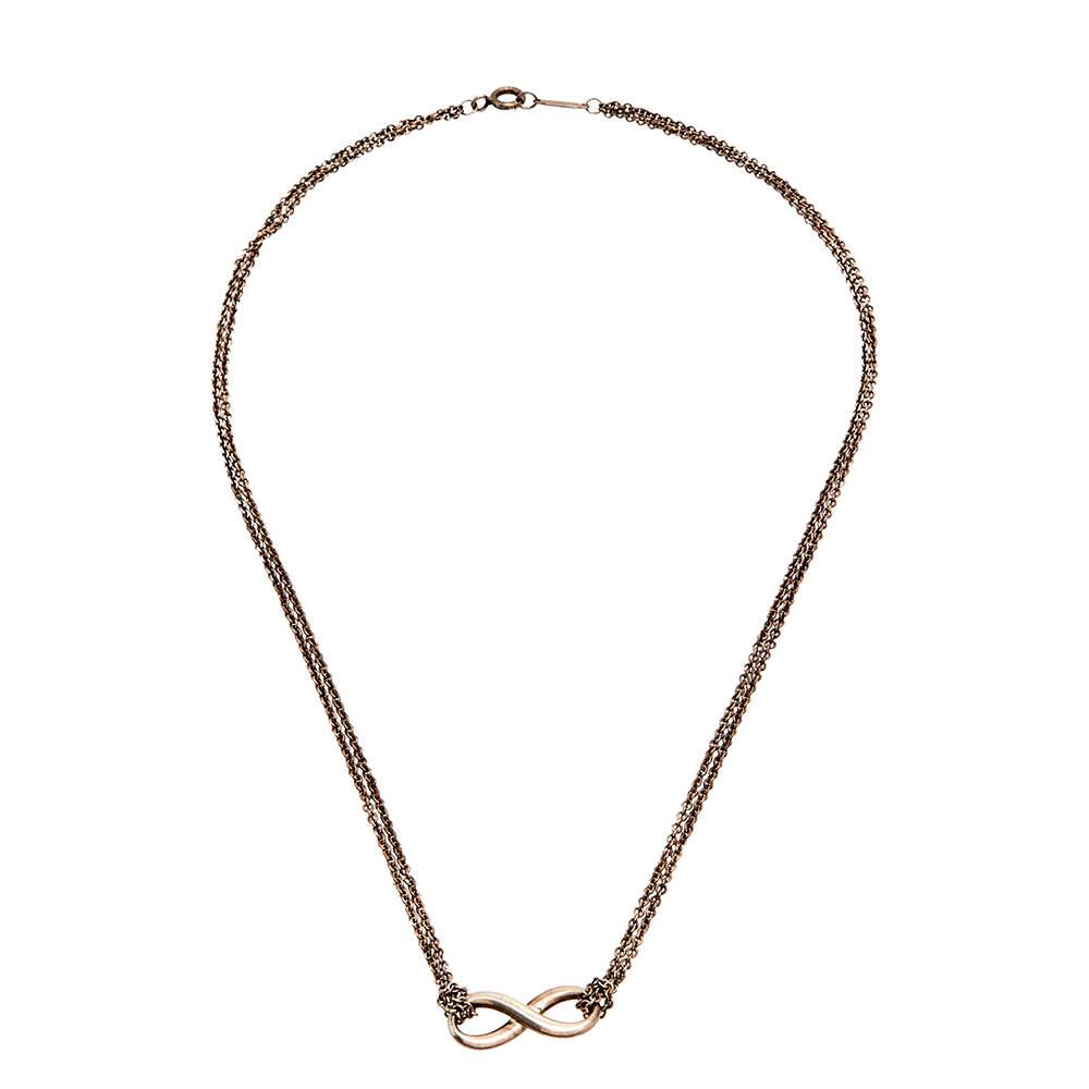 Tiffany & Co. Sterling Silver Infinity Pendant Necklace商品第2张图片规格展示
