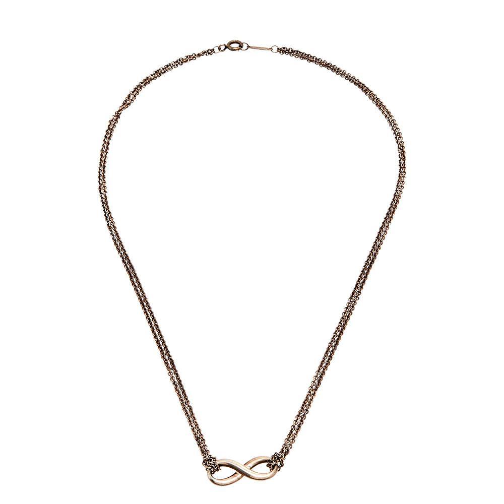 商品[二手商品] Tiffany & Co.|Tiffany & Co. Sterling Silver Infinity Pendant Necklace,价格¥989,第4张图片详细描述