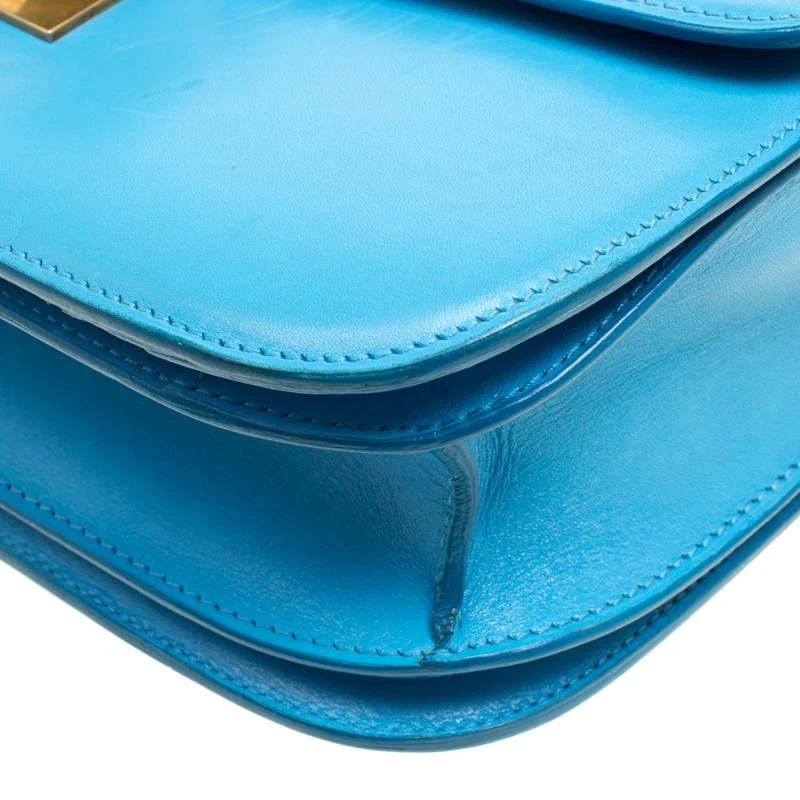 Celine Turquoise Leather Medium Classic Box Shoulder Bag 商品