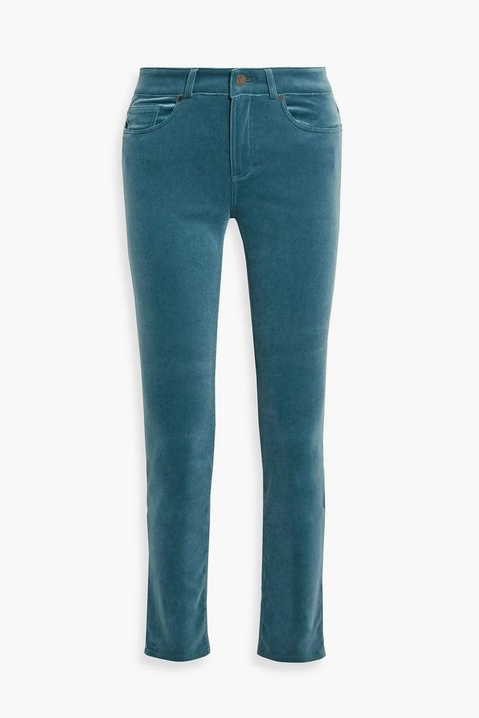 商品Loro Piana|Cotton-blend velvet skinny pants,价格¥1656,第1张图片