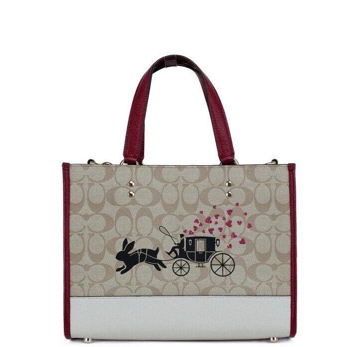 商品Coach|COACH Dempsey Medium Lunar New Year Rabbit Signature Carryall Tote Bag,价格¥3148,第1张图片