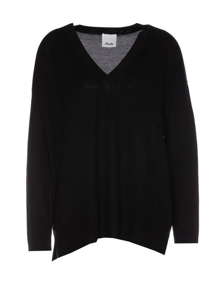 商品Allude|Allude V-Neck Drop Shoulder Jumper,价格¥2058,第1张图片