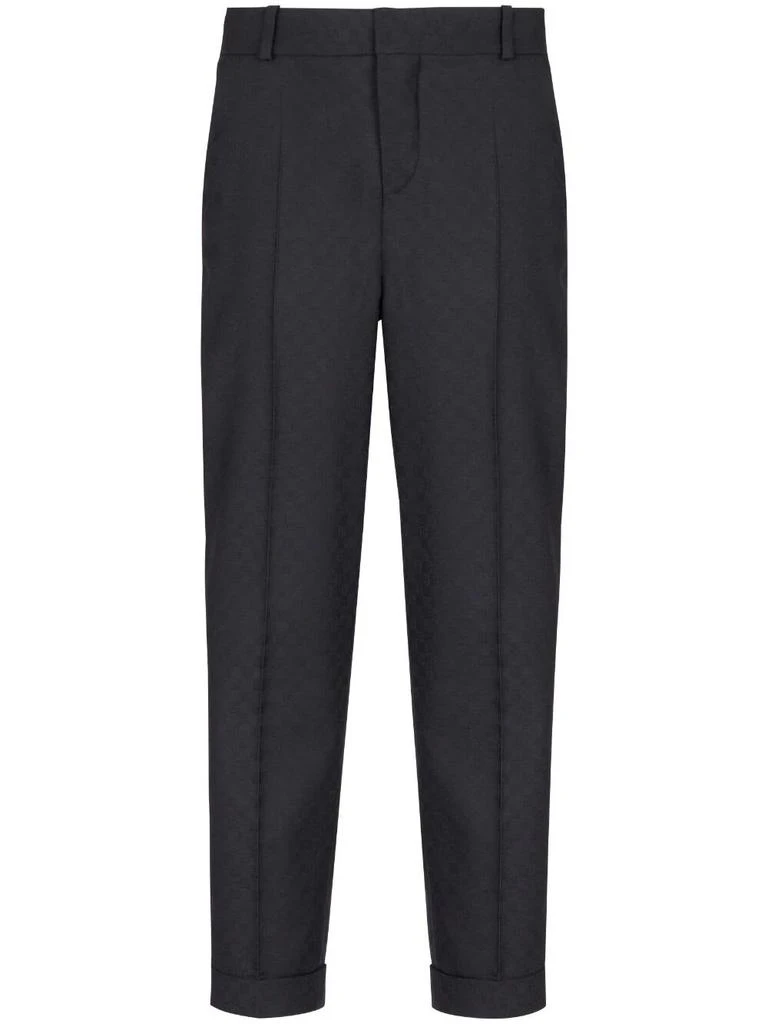 商品Balmain|Monogram Jacquard Straight Wool Pants,价格¥9426,第1张图片